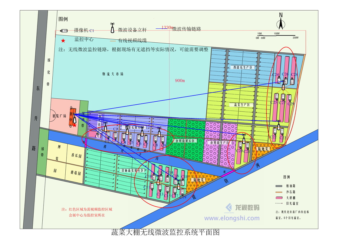 深圳九游集团现代农业蔬菜大棚无线微波监控系统